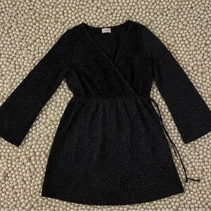 Fantastic Fawn Shimmery Glitter Long-Sleeve Dress